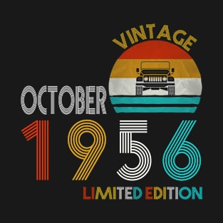 Vintage Jeep October 1956 Limited Edition Jeeps Lover Birthday Gift T-Shirt