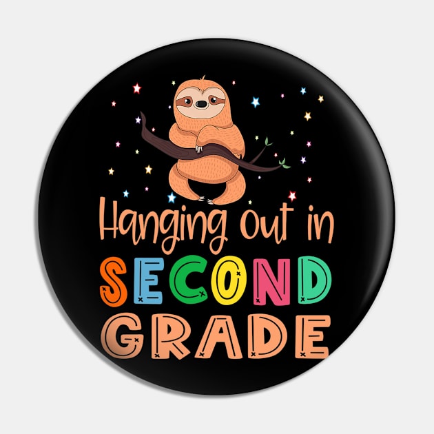 2nd Grade Shirt Back To School Second Grade Sloth Boys Girls Premium Pin by Wolfek246