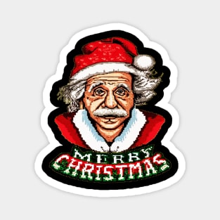 Albert Einstein Merry Christmas Santa Clauss Magnet