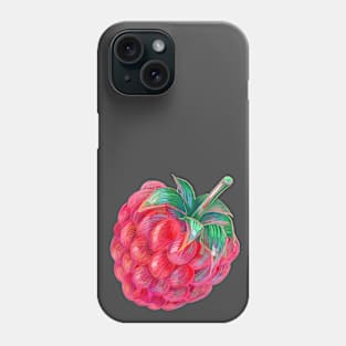 Raspberry in Colored Pencils Phone Case