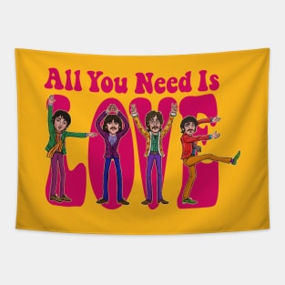 All You Need Is Love - Fuchsia Tapestry