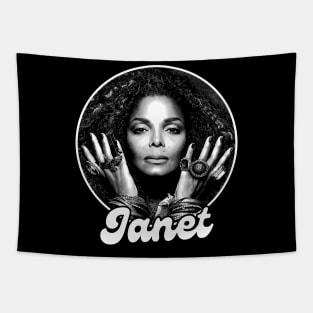 Janet Vintage // Lines Drawing Artwork Tapestry