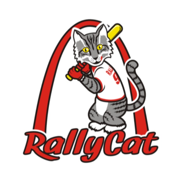 St. Louis Rally Cat T-Shirt by Stasia