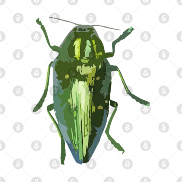 Jewel Beetle Digital Painting by gktb