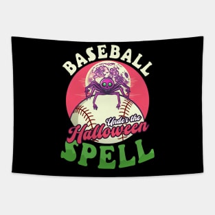 Baseball Halloween Shirt | Under Halloween Spell Spider Tapestry