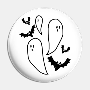 Ghost and Bats Pin