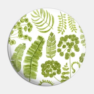 Green Monochromatic Foliage Pin