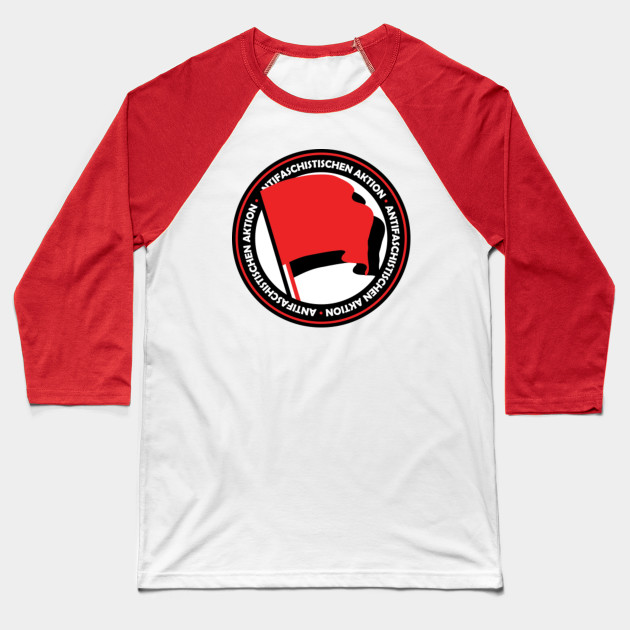 Antifascist Action Logo Antifa Baseball T Shirt Teepublic