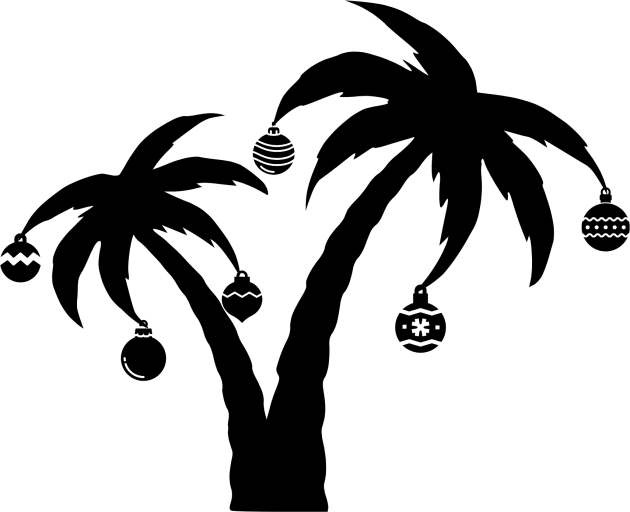 Christmas Palm Tree Kids T-Shirt by KayBee Gift Shop