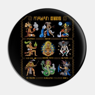 Ancient Mayan Gods Pin