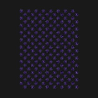 Yin Yang Design - Purple Color Spider Pattern T-Shirt