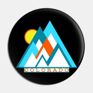 Colorado Vintage Mountain Sunset Pin