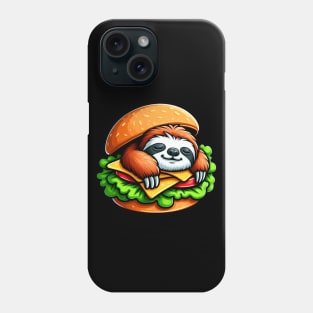 Sloth is Sleeping inside a Hamburger Phone Case