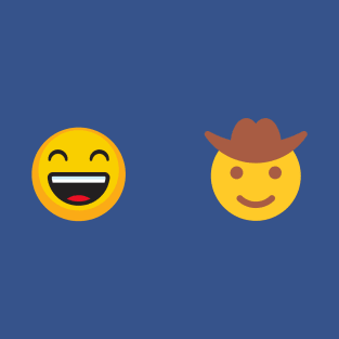 Happy / cowboy emoji sticker T-Shirt