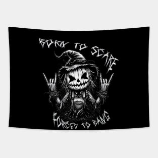 Rockin' Pumpkinhead Scarecrow Tapestry