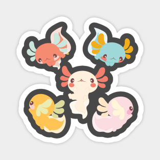 Kawaii Axolotls Magnet