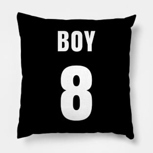 BOY NUMBER 8 FRONT-PRINT Pillow