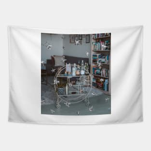 Stars and Bar Cart Apartment Decor Tapestry