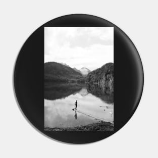 Mountain Reflection with woman Pin