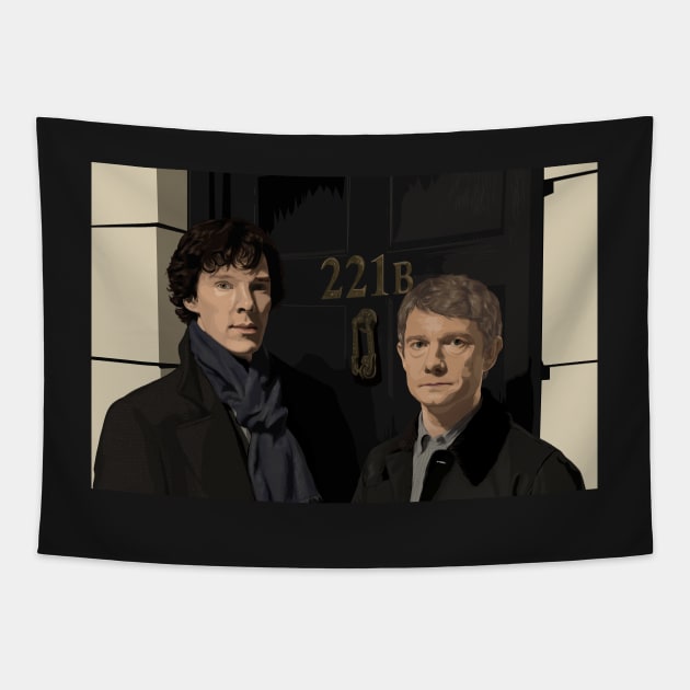 "221B" Tapestry by jomorley