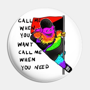 Gritty Rainbow Antifa Call Me Pride Pin