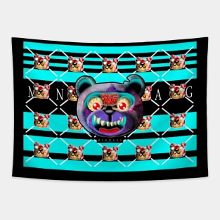 mindful gang bear smile franco Tapestry