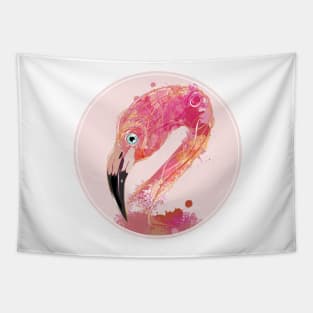 Flamingo Pink Patch Tapestry