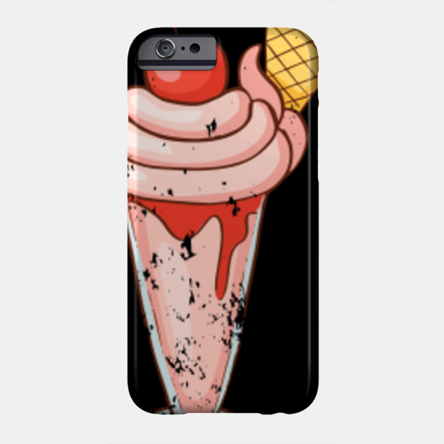 Ice cream Sundae Retro Vintage Grunge
