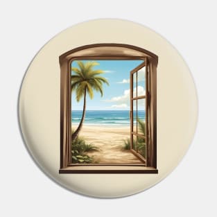 Window Beach Painting Pin