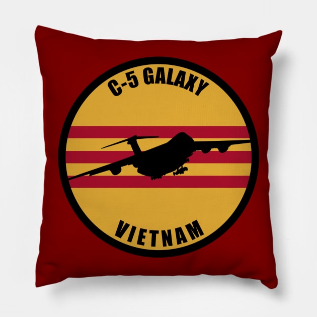 C-5 Galaxy Vietnam Patch Pillow by TCP