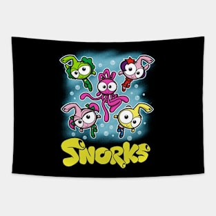 Meet the Snorks Showcase the Quirky Individuals and Vibrant Community of the Beloved Film on a Tee Tapestry