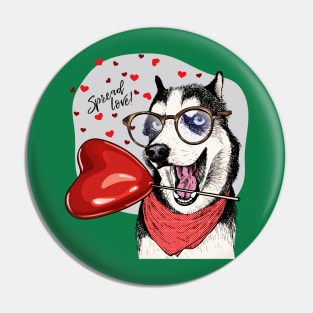 dog valentine spread love Pin