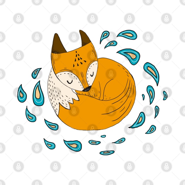 Sleepy fox by lunaticpark