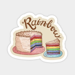 Rainbow Cake Magnet