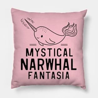 Mystical Narwhal Fantasia Pillow