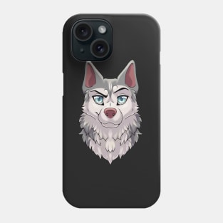 Confident / Cocky Expression Gray Husky Phone Case