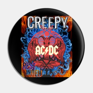 Rest In Hell Ac-Dc Pin