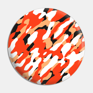 Orange Camouflage Pin