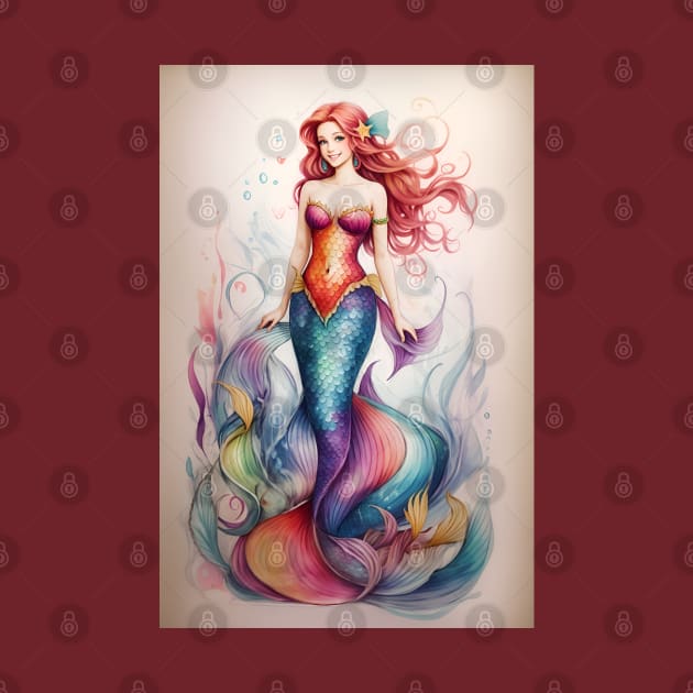 Colorful Rainbow Inspired Mermaid by MGRCLimon