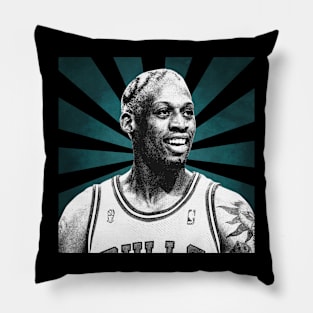 Dennis Rodman II Retro Pixel II 70s Pillow