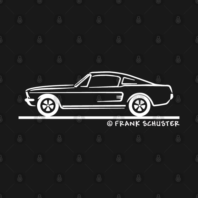 1968 Mustang Fastback White by PauHanaDesign