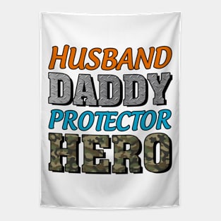 Husband Daddy Protector Hero Tapestry