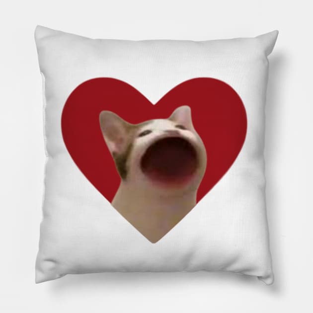 Pop Cat 2 Pillow by Smilla