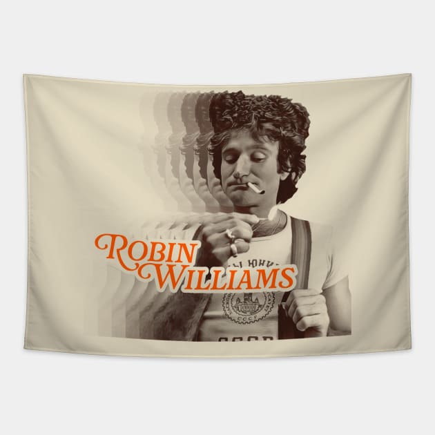 Robin Williams Fade Tribute Tapestry by darklordpug