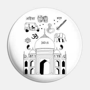 I love India Tees Pin