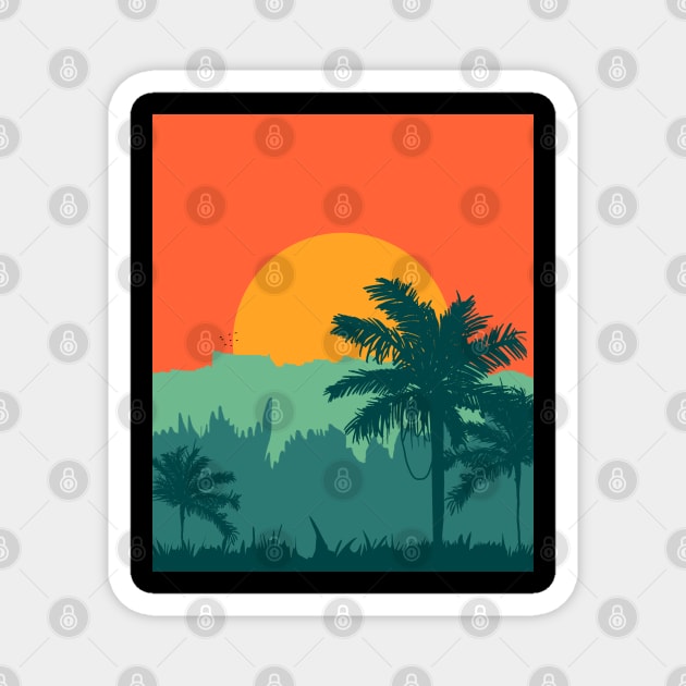 Jungle Exuberance. Sunset Magnet by pepques