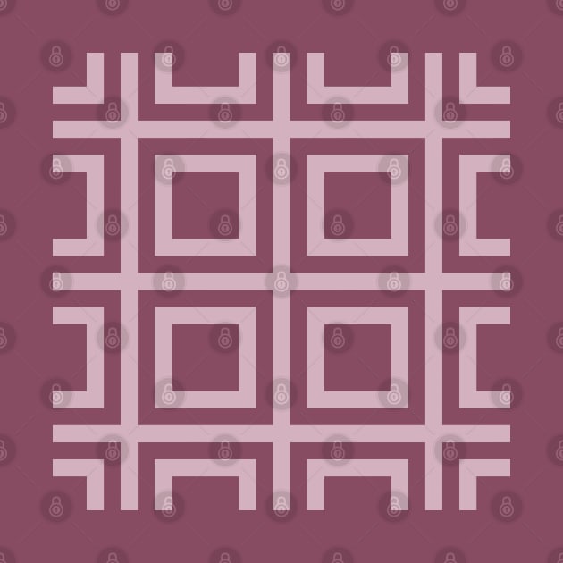 Mauve City Streets Patchwork Pattern by Nuletto