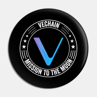 Vintage Vechain Crypto VET Coin To The Moon Token Cryptocurrency Wallet Birthday Gift For Men Women Kids Pin