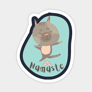 Namaste Cat Yoga Pose Magnet