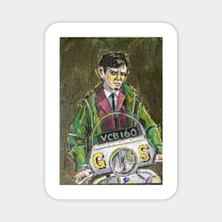 Retro Scooter, Classic Scooter, Scooterist, Scootering, Scooter Rider, Mod Art Magnet